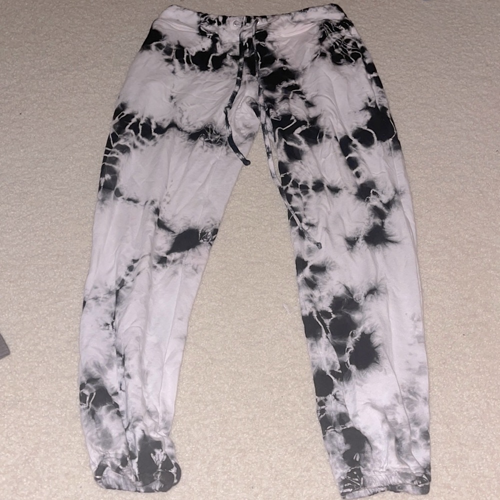 black & white sweat pants